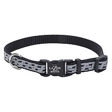 Coastal Lazer Brite Reflective Collar КОСТАЛ ЛАЗЕР БРАЙТ світловідбивний нашийник для собак, 1х20-30см , Чорна ланка см., 1 х 20-30 см см.
