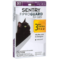 FiproGuard ФІПРОГАРД краплі від бліх, кліщів, вошей для котів та кошенят,0.5 мл , 0.50 мл, ціна за 1 піпетку см., 3 шт. у пакунку см.