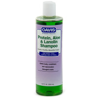 Davis Protein & Aloe & Lanolin Shampoo ДЕВІС ПРОТЕЇН АЛОЕ ЛАНОЛІН шампунь для собак і котів, концентрат , 0.355 л.