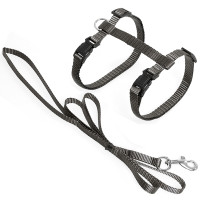 Flamingo Cat Harness and Leash Ziggi ФЛАМІНГО ЗІГГІ шлея та повідець для котів , Cіро-коричневий см.