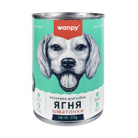 Wanpy Lamb Chunk ВАНПИ ЯГНЯЯ кусочки влажный корм консервы для собак банка 375г 0.375 кг.