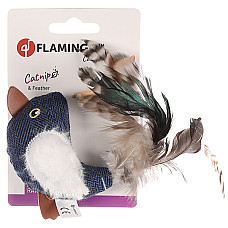 Flamingo Jeany Bird ФЛАМІНГО ДЖИНІ ПТАШКА м’яка іграшка з котячою м’ятою для котів , Cиній см.