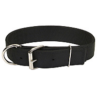 Coastal Macho Dog КОСТАЛ МАЧО ДОГ подвійний нашийник для собак, нейлон , Чорний см., 4,5х70 см см.