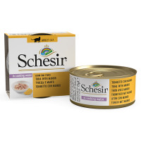 Schesir Tuna with Mango ШЕЗИР ТУНЕЦ ИЗ МАНГО в бульоне натуральные консервы для кошек, влажный корм, банка 75г 0.075 кг.