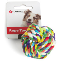 Flamingo Cotton Ball ФЛАМІНГО ПЛЕТЕНИЙ М’ЯЧ іграшка для собак, бавовна , 5,5 см см.