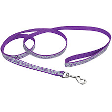 Coastal Lazer Brite Reflective Leash КОСТАЛ ЛАЗЕР БРАЙТ світловідбивний повідець для собак, 1.6смХ1.2м , Фіолетова ромашка см., 1,6 см х 1,2 м см.