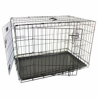 Flamingo Wire Cage Ebo Taupe ФЛАМІНГО ЕБО КЛІТКА 2-х дверна для собак , 14.4 кг., Металокераміка кг., 109х70х77см см.