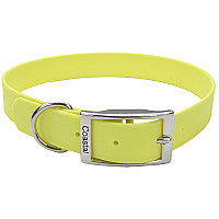 Coastal Fashion Waterproof Dog Collar КОСТАЛ биотановый ошейник для собак, Желтый см., 2,5х61 см см.