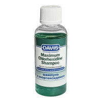 Davis Maximum Chlorhexidine Shampoo ДЕВІС МАКСИМУМ ХЛОРГЕКСИДИН шампунь з 4% хлоргексидином для собак і котів із захворюваннями шкіри та шерсті , 0.05 л.