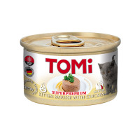 TOMi For Kitten with Chicken ТОМІ ДЛЯ КОШЕНЯТ КУРКА консерви для кошенят, мус, банка 85г , 0.085 кг.