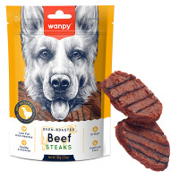 Wanpy Grilled Beef Steak ВАНПІ СТЕЙК ГРИЛЬ ЯЛОВИЧИНА КУРКА лакомство для собак , 0.1 кг., Яловичина, курка кг.