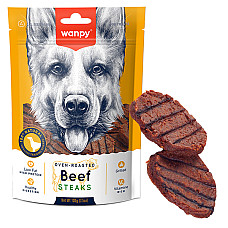 Wanpy Grilled Beef Steak ВАНПІ СТЕЙК ГРИЛЬ ЯЛОВИЧИНА КУРКА лакомство для собак , 0.1 кг., Яловичина, курка кг.
