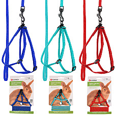 Flamingo Rabbit Y-Harness with Leash ФЛАМИНГО Y-шлея и поводок для кролика , В асортименті см.