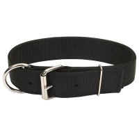 Coastal Macho Dog КОСТАЛ МАЧО ДОГ подвійний нашийник для собак, нейлон , Чорний см., 4,5х65 см см.