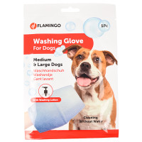Flamingo Washing Glove Dog ФЛАМІНГО РУКАВИЦА-СЕРВЕТКА для миття без води собак , L см., 20х15,2х0,2 см см.