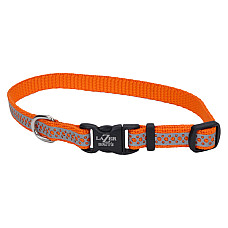 Coastal Lazer Brite Reflective Collar КОСТАЛ ЛАЗЕР БРАЙТ світловідбивний нашийник для собак, 1х20-30см , Помаранчеві точки см., 1 х 20-30 см см.