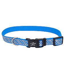 Coastal Lazer Brite Reflective Collar КОСТАЛ ЛАЗЕР БРАЙТ світловідбивний нашийник для собак, 1.6х30-46см , Блакитна хвиля см., 1,6 х 30-46 см см.