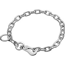 Sprenger Long Link середня ланка+карабін нашийник для собак, 3мм, сталь , 3 мм, 45 см см., Хромована сталь см.