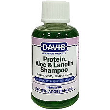 Davis Protein & Aloe & Lanolin Shampoo ДЕВІС ПРОТЕЇН АЛОЕ ЛАНОЛІН шампунь для собак і котів, концентрат , 0.05 л.