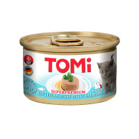 TOMi For Kitten with Salmon ТОМ ДЛЯ КОТЕНКОВ ЛОСЬ консервы для котят, мусс, банка 85г, 0.085 кг.