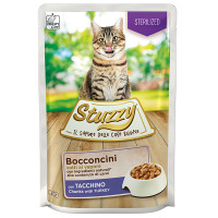 Stuzzy Cat Sterilized Turkey ШТУЗИ СТЕРИЛАЙЗИД ИНДИЧКА в соусе консервы для стерилизованных кошек, влажный корм, пауч 85г 0.085 кг.