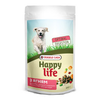 Happy Life Adult with Lamb ХЕППІ ЛАЙФ ЯГНЯ сухий преміум корм для собак середніх та великих порід , 0.35 кг., Пакунок см.