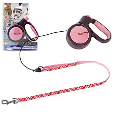 DoggyMan Retractable Lead Trad Style M ДОГГІМЕН ДОГГІ ВОЛКЕР повідець рулетка для собак до 20кг, трос 5м , Шоколадний см., M, для собак до 20 кг см., трос 5 м см.