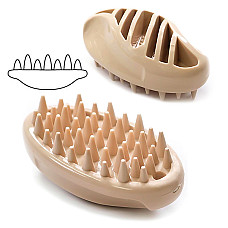 DoggyMan Rubber Brush Mini ДОГГІМЕН СИЛІКОНОВА ЩІТКА для собак і котів , 4.3 (Ш) х 7.5 (Д) х 3.5 (В) см см., Бежевий см.