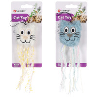 Flamingo Rizzo Cat Head ФЛАМИНГО РИЦО ГОЛОВА КОТА шуршащая игрушка с кошачьей мятой для кошек , В ассортименте см.