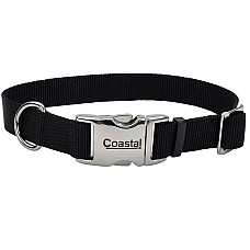 Coastal Metal Buckle КОСТАЛ ТИТАН БАКЛ нашийник для собак, 2.5х46-66см , Чорний см.