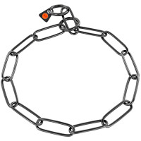 Sprenger Collar Long Link СПРЕНГЕР НАШИЙНИК для собак, довга ланка 3мм, воронована нержавіюча сталь , 3 мм, 50 см см., Воронована сталь см.