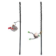 Flamingo Rod With Mouse ФЛАМІНГО вудка дражнилка з мишкою, іграшка для котів , 47 см см.