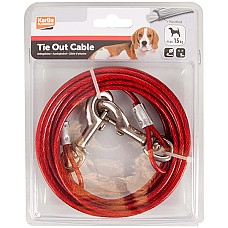 Flamingo Tie Out Cable ФЛАМІНГО ПРИВ’ЯЗОК для собак до 15 кг, трос 5м , d=4 мм, L=5 м см.