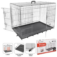 Flamingo Wire Cage Keo Silver ФЛАМИНГО КЕО СИЛЬВЕР КЛЕТКА 2-х дверная для собак, 109х70х76 см см.
