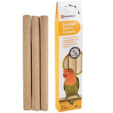 Flamingo Sanded Perch Covers ФЛАМІНГО чохол із піщаним покриттям на жердочку для птахів , L см., діаметр 20 мм, довжина 24 см, 3 шт. см.