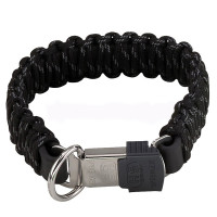 Sprenger Paracord СПРЕНГЕР ПАРАРКОРД чорний світловідбивний нашийник для собак , 55 см см., Чорний см.