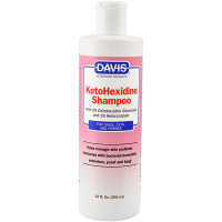Davis KetoHexidine Shampoo ДЕВІС КЕТОГЕКСИДИН шампунь з 2% хлоргексидином та 1% кетоконазолом для собак і котів із захворюваннями шкіри , 0.355 л.