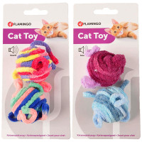 Flamingo Woolen Balls ФЛАМИНГО ШЕРСТЬЯ МЯЧИЕ игрушка для кошек, диаметр 4,5 см см.