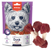 Wanpy Duck Jerky Dumbbells ВАНПИ КОСТА-ГАНТЕЛЬ С ВЯЛЕНОЙ УТОЙ лакомство для собак 0.1 кг.