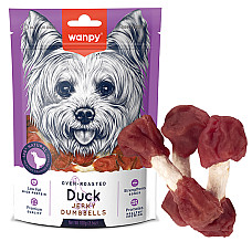 Wanpy Duck Jerky Dumbbells ВАНПІ КІСТКА-ГАНТЕЛЬ З В’ЯЛЕНОЮ КАЧКОЮ ласощі для собак , 0.1 кг.