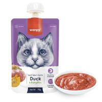 Wanpy Duck &amp; Pumkin ВАНПИ КРЕМ-ПЮРЕ Утка с тыквой жидкий корм для кошек 0.09 кг.