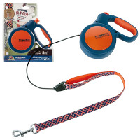 DoggyMan Retractable Lead Trad Style L ДОГГИМЕН ДОГГИЕ ВОЛКЕР поводок рулетка для собак до 30кг, трос 5м, Cиний см., L, для собак до 30 кг см., трос 5м см.