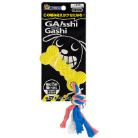 DoggyMan Chew Toy Bone with Rope ДОГГИМЕННАЯ КОСТЬ С веревкой жевательная игрушка для собак , Желтый см.