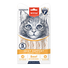 Wanpy Functional Creamy Lickable Treat Joint Support ВАНПІ ДЛЯ СУГЛОБІВ функціональні рідкі ласощі для котів , 0.07 кг., в пакунку 5 стіків по 14 г см.
