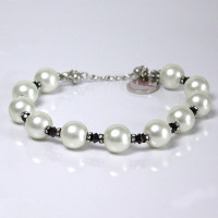 Shiboo ФЕШН (Fashion-Pearls), перли, намисто , Чорно-білий см., 30 см см.
