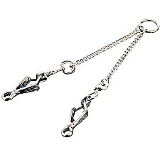 Sprenger Coupling Chain СПРЕНГЕР ПОВІДЕЦЬ-СПАРКА для 2-х собак, карабін-щипці, хромована сталь , 3 мм, 42 см см., Хромована сталь см.