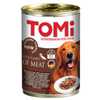 TOMi 5 Kinds of Meat ТОМИ 5 МИДОВ консервы для собак, влажный корм , 0.4 кг.