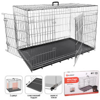 Flamingo Wire Cage Keo Silver ФЛАМИНГО КЕО СИЛЬВЕР КЛЕТКА 2-х дверная для собак, 120х76х82 см см.