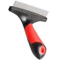 Flamingo Rake Rotating Teeth ФЛАМИНГО ГРАБЛИ ОДНОРЯДНЫЕ вращающиеся зубцы, расческа для собак с длинной, жесткой, вьющейся шерстью, густые 37 зубцов см.
