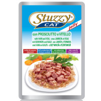 Stuzzy Cat Ham Veal ШТУЗІ КЕТ ШИНКА ТЕЛЯТИНА в желе консерви для котів, вологий корм, пауч 100г , 0.1 кг.